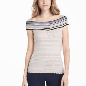 White House Black Market Striped Sleeveless Top